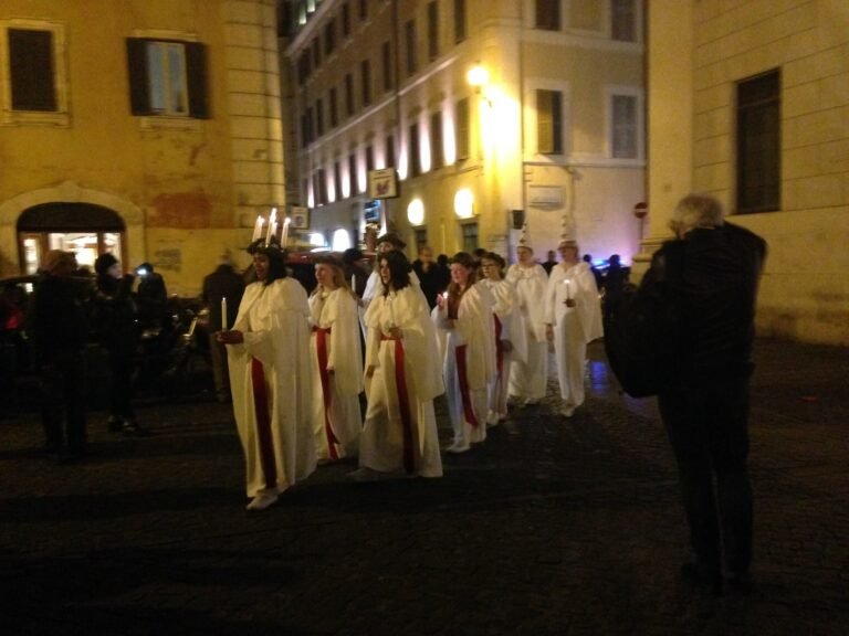 Santa Lucia feiring på Piazza di Pietra